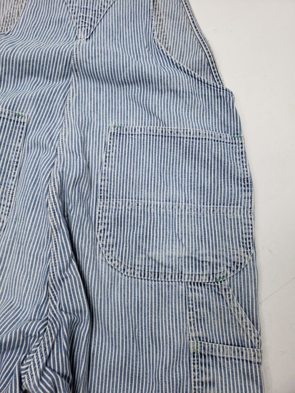 Vintage Liberty Hickory Stripe Bib Overalls Railroad Denim Workwear USA - Picture 14 of 16
